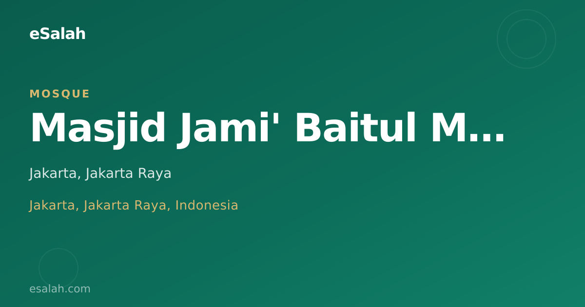 Masjid Jami Baitul Muttaqin: Tempat Beribadah yang Menyatu dengan Budaya Cilacap